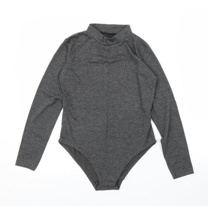 Womens UK Size M Preworn One-Piece Grey Leotard
