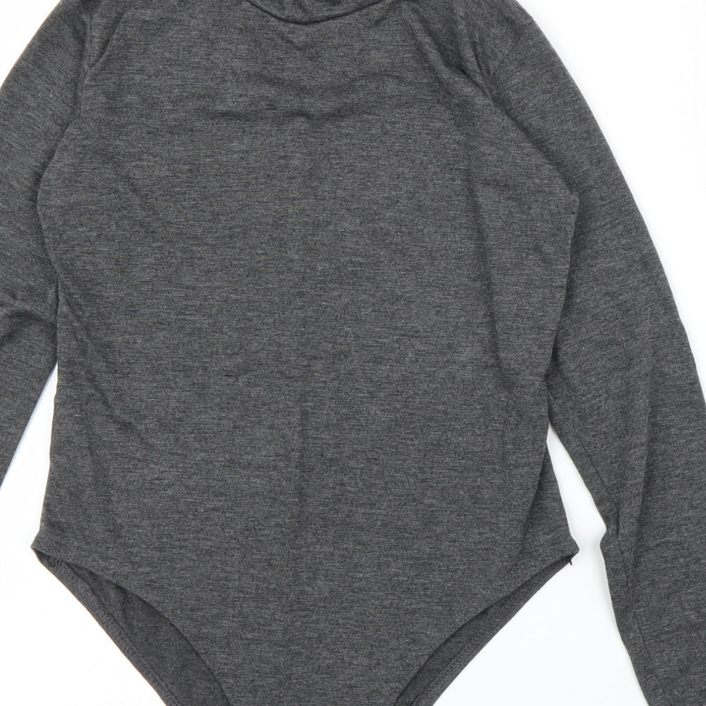 Womens UK Size M Preworn One-Piece Grey Leotard