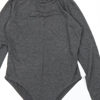 Womens UK Size M Preworn One-Piece Grey Leotard