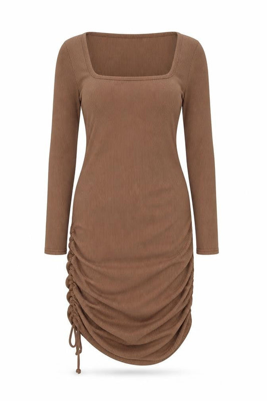 Boohoo Womens Brown   Bodycon  Size 6