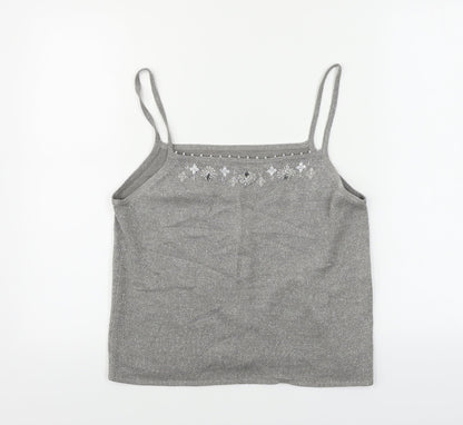 Womens UK Size 16 Marks and Spencer Grey Basic T-Shirt