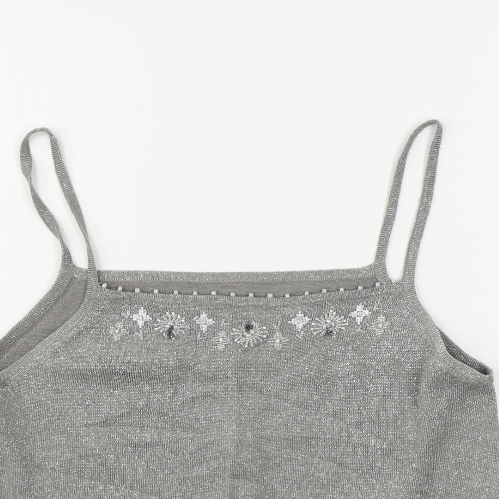 Womens UK Size 16 Marks and Spencer Grey Basic T-Shirt