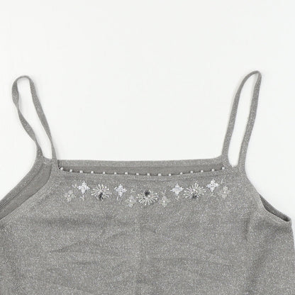 Womens UK Size 16 Marks and Spencer Grey Basic T-Shirt