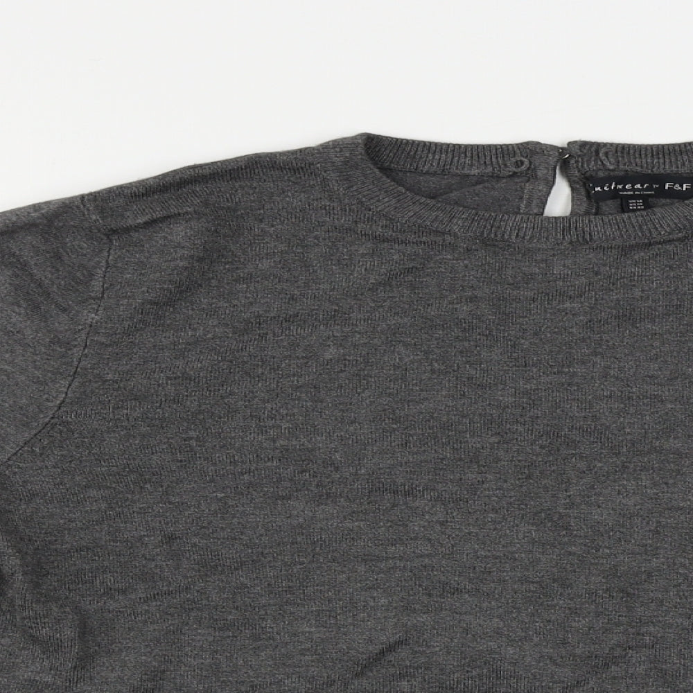 Womens UK Size 14 F&F Grey Pullover Jumper