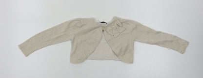 Marks and Spencer  Girls Beige   Wrap Jumper Size 4-5 Years