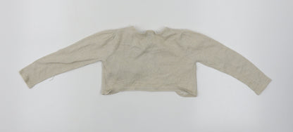 Marks and Spencer  Girls Beige   Wrap Jumper Size 4-5 Years