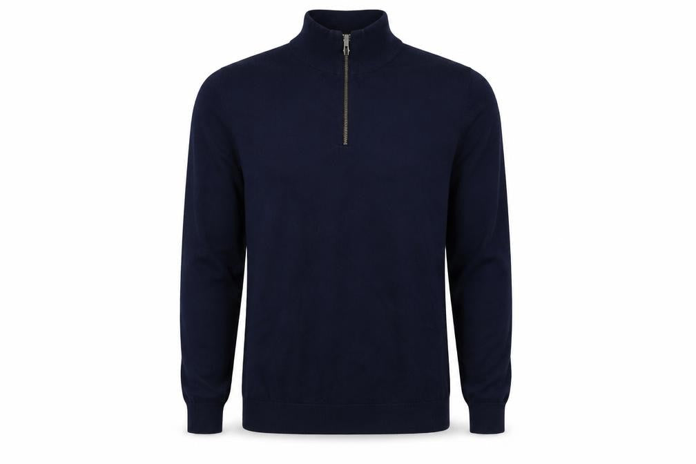 Mens UK Size S Avenue Blue Henley Jumper