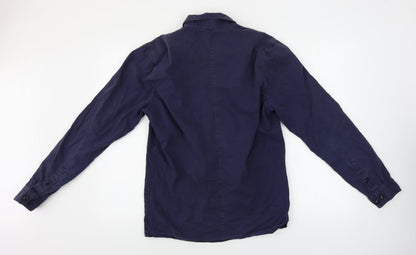 Mens UK Size S Burton Blue  Button-Up Long Sleeve Casual Shirt