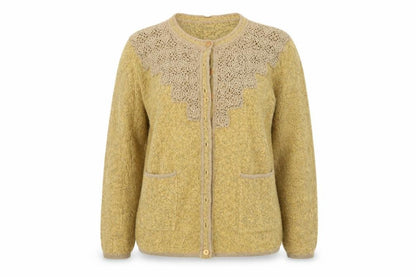 Womens UK Size L Donna Lewis Brown Cardigan Jumper