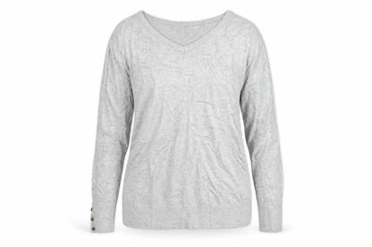 Dorothy Perkins Womens Grey  Knit Pullover Sweatshirt Size 10