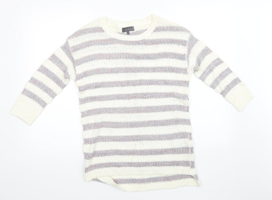 Womens UK Size 8 Marks and Spencer White Pullover Sweatshirt