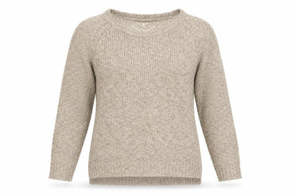 F&F Womens Beige  Knit Pullover Sweatshirt Size 6