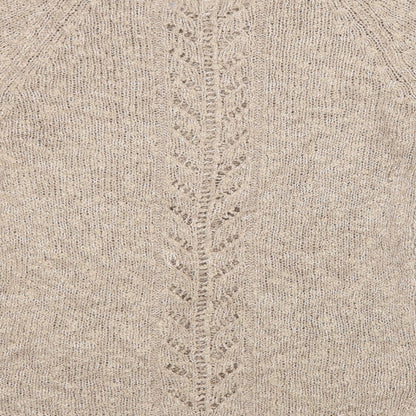 F&F Womens Beige  Knit Pullover Sweatshirt Size 6