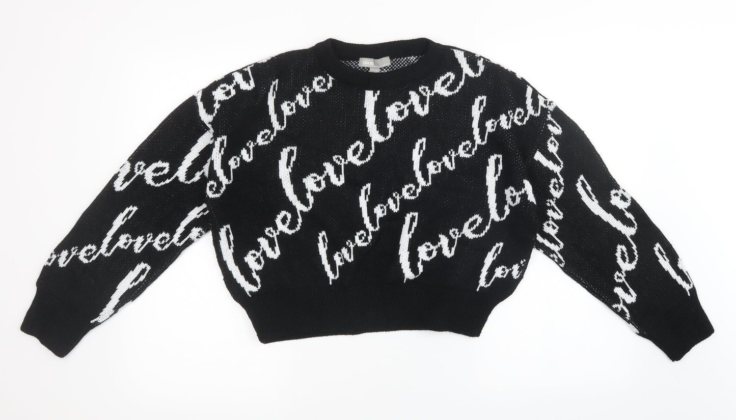 Womens UK Size 8 ASOS Black Pullover Sweatshirt
