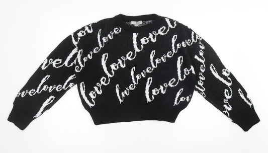 Womens UK Size 8 ASOS Black Pullover Sweatshirt