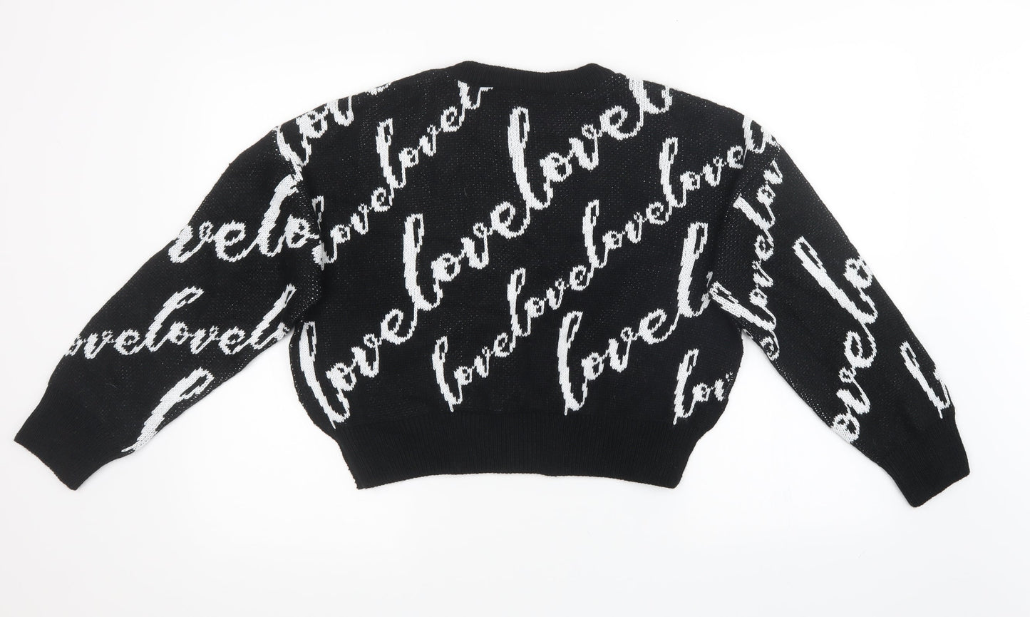 Womens UK Size 8 ASOS Black Pullover Sweatshirt