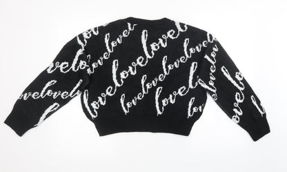 Womens UK Size 8 ASOS Black Pullover Sweatshirt