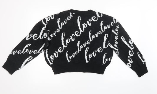 Womens UK Size 8 ASOS Black Pullover Sweatshirt