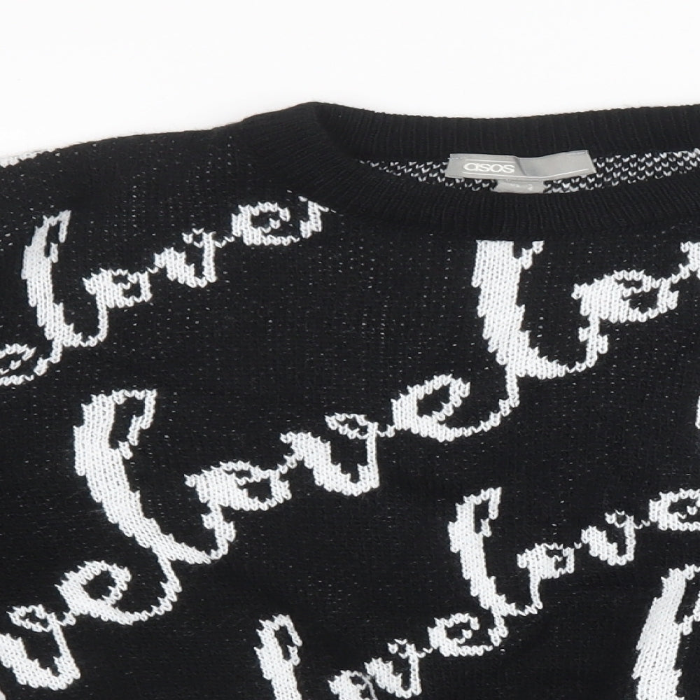 Womens UK Size 8 ASOS Black Pullover Sweatshirt