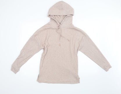 F&F Womens Pink  Knit Pullover Hoodie Size XS