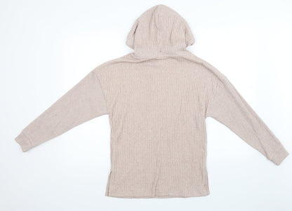 F&F Womens Pink  Knit Pullover Hoodie Size XS