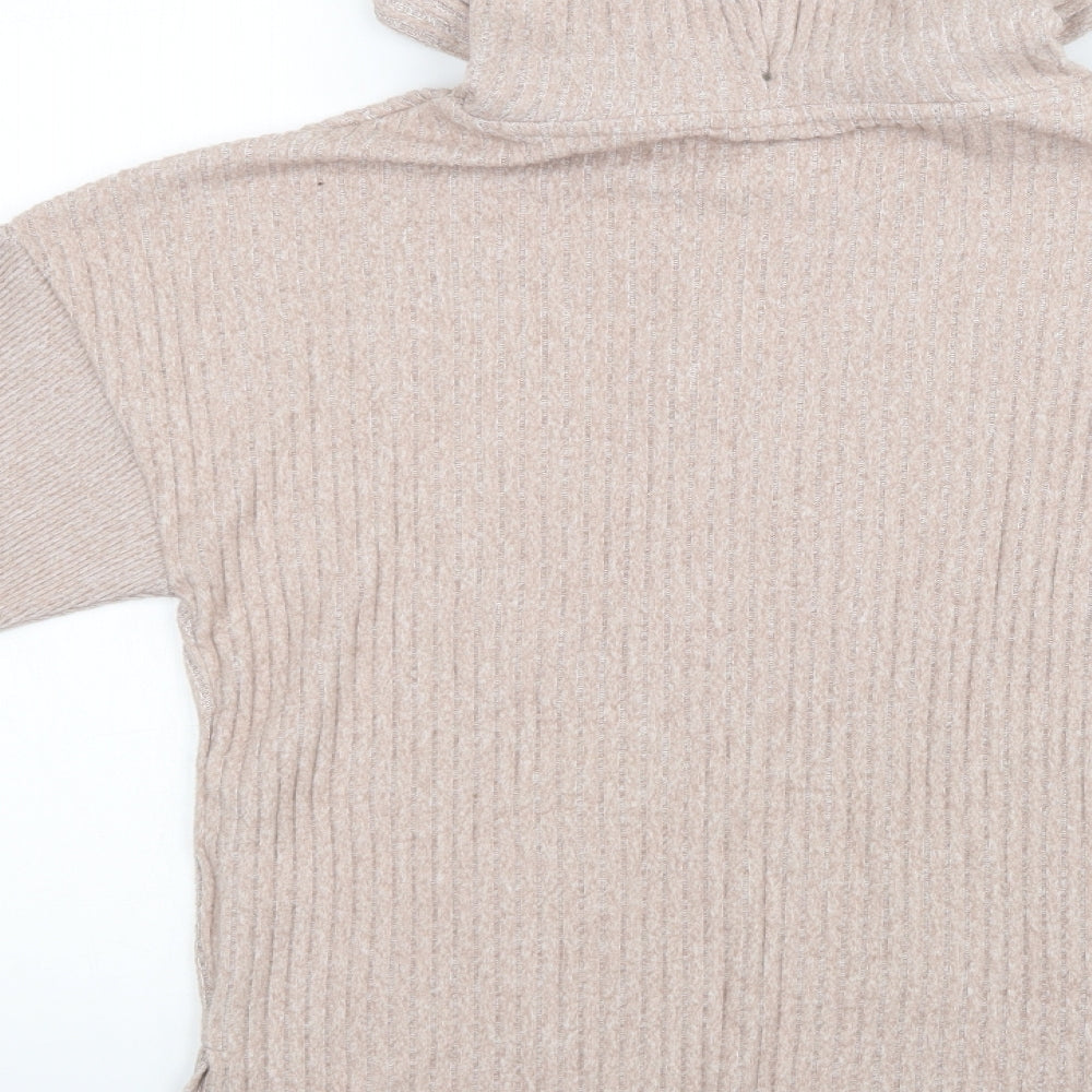 F&F Womens Pink  Knit Pullover Hoodie Size XS