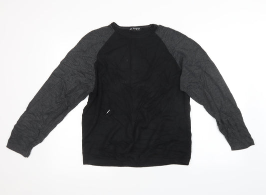 Mens UK Size M Marks and Spencer Black Pullover Sweatshirt