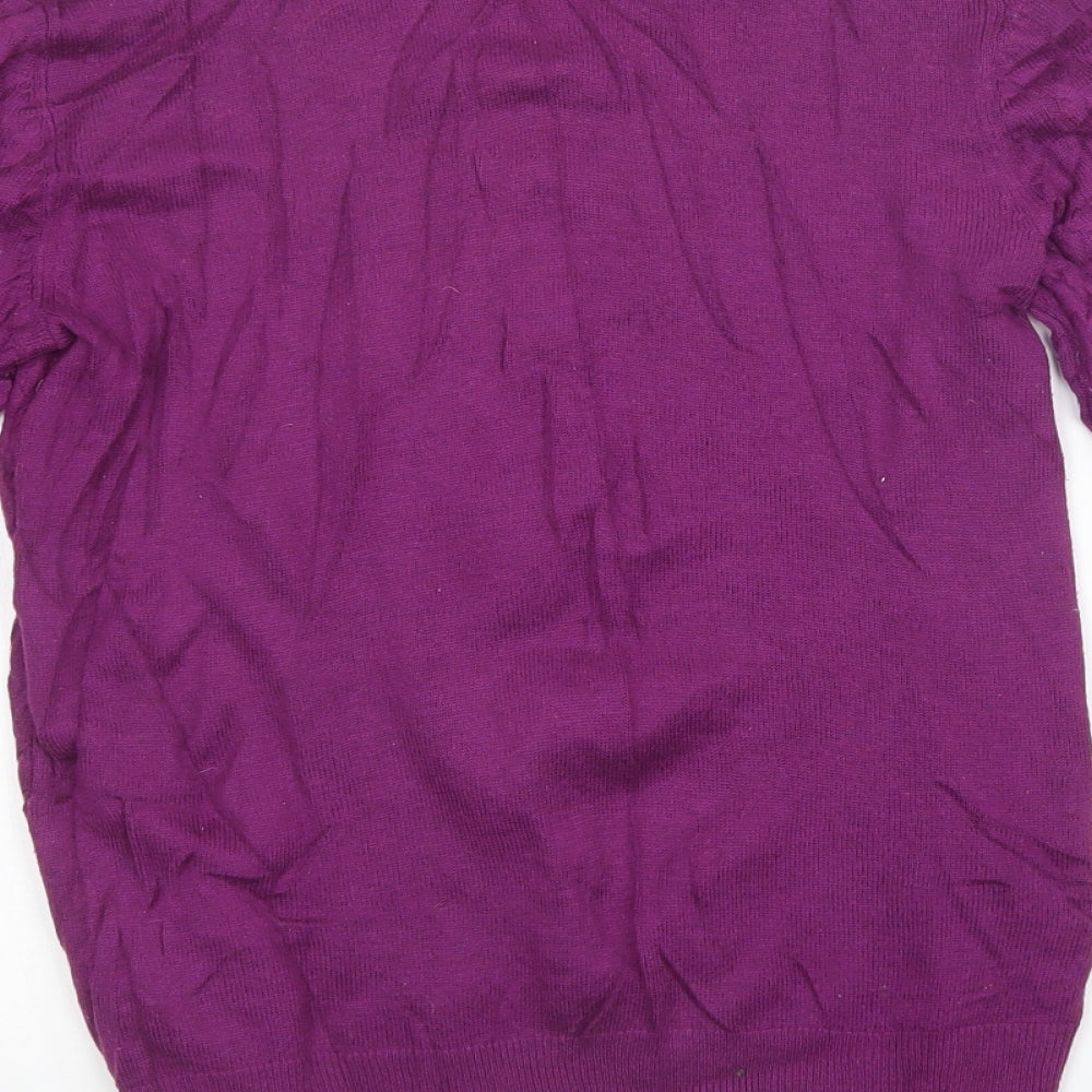 H&M Womens Purple  Knit Pullover Sweatshirt Size S