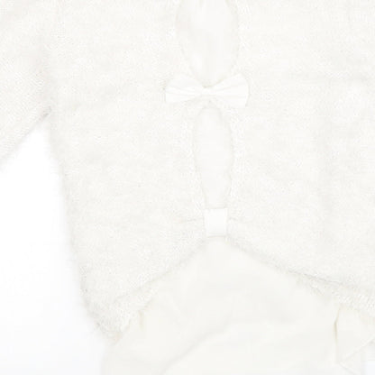Womens White   Pullover Sweatshirt Size 12