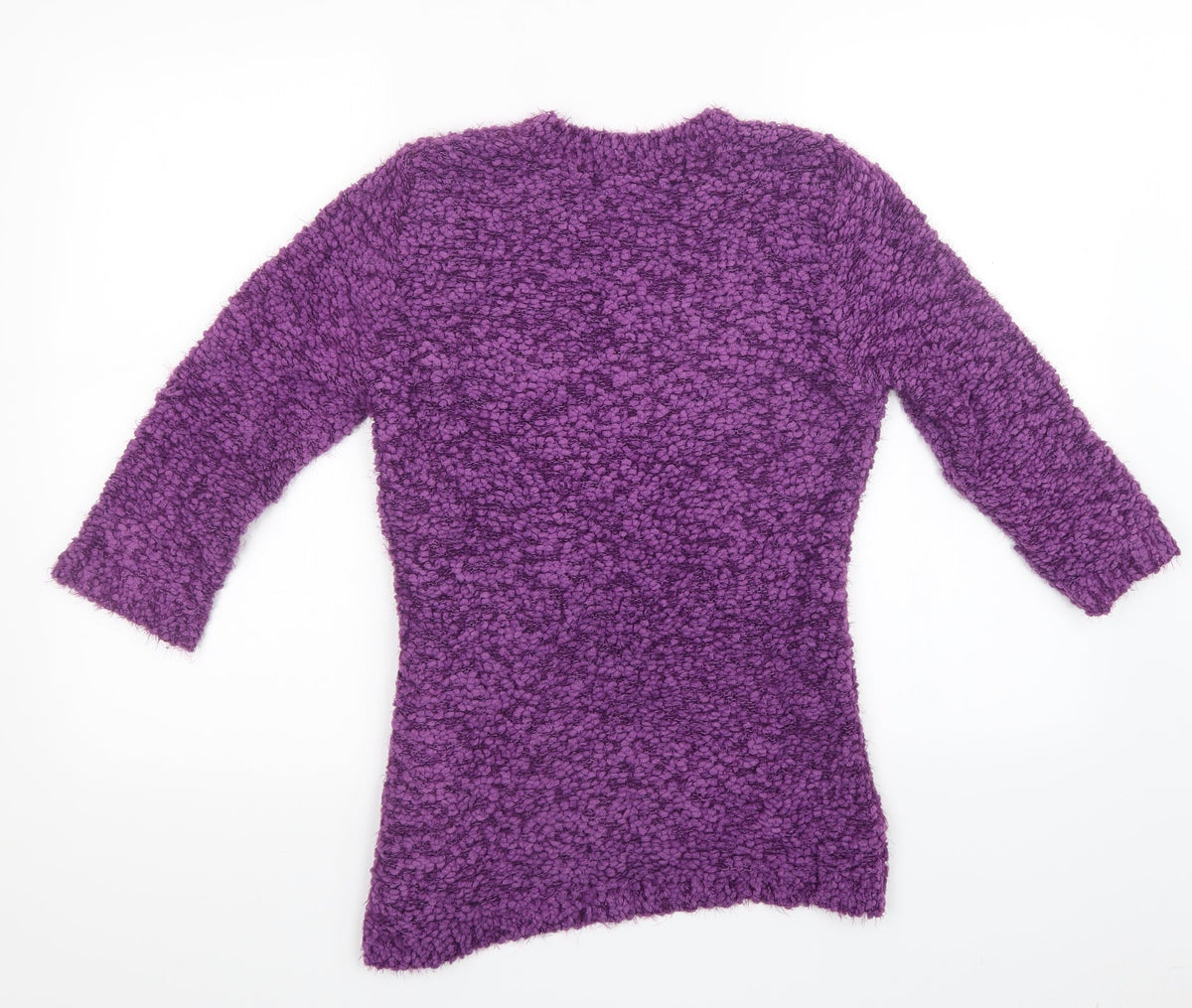 Bonmarché Womens Purple Knit Pullover Sweatshirt Size S