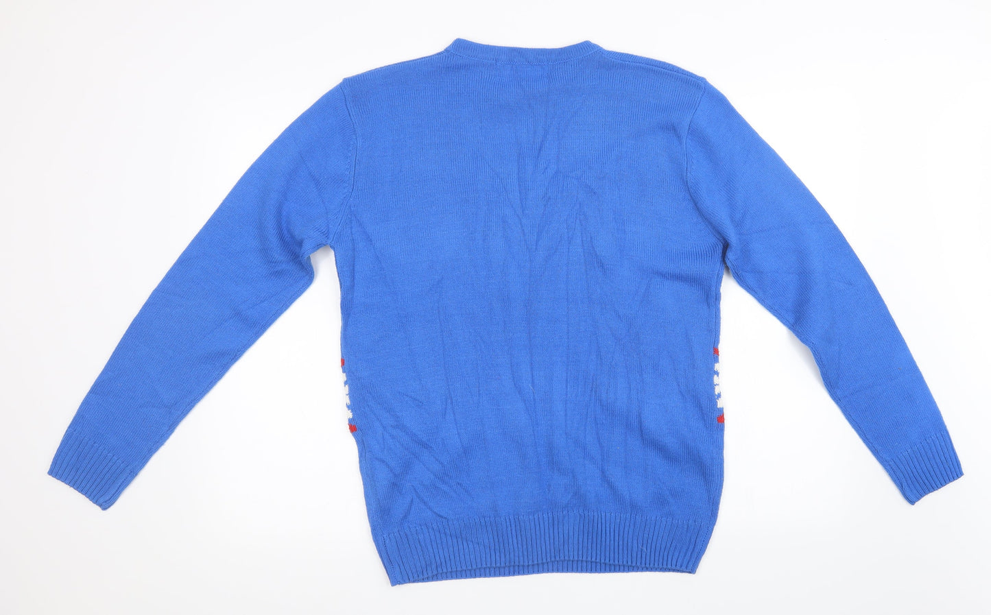 Mens UK Size M Preworn Blue Pullover Sweatshirt
