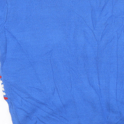 Mens UK Size M Preworn Blue Pullover Sweatshirt