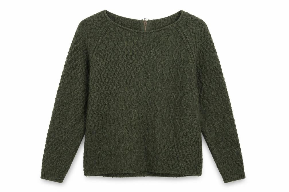 Next Womens Green  Knit Pullover Sweatshirt Size 14