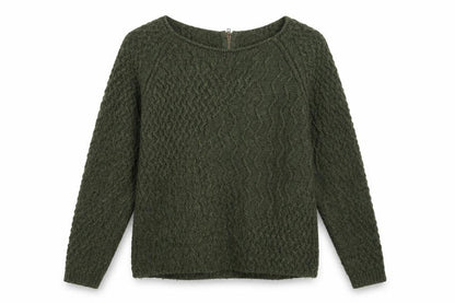 Next Womens Green  Knit Pullover Sweatshirt Size 14