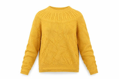 Karen Scott Womens Yellow  Knit Pullover Sweatshirt Size M