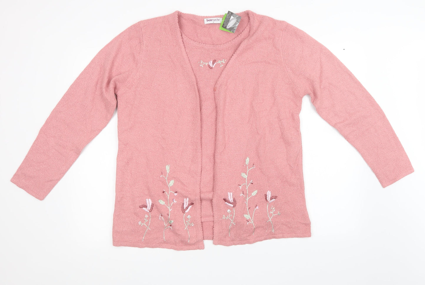 Bonmarché Womens Pink  Knit Pullover Sweatshirt Size M