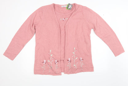 Bonmarché Womens Pink  Knit Pullover Sweatshirt Size M