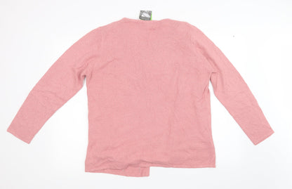 Bonmarché Womens Pink  Knit Pullover Sweatshirt Size M