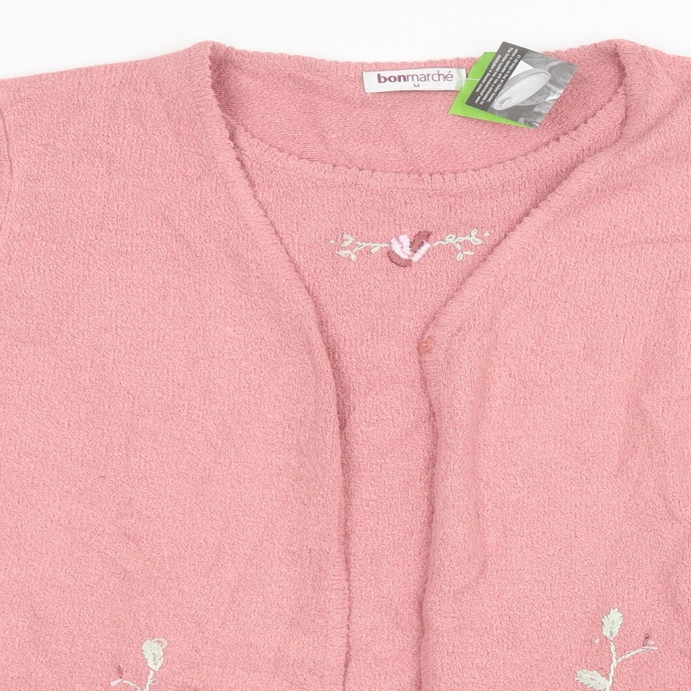Bonmarché Womens Pink  Knit Pullover Sweatshirt Size M