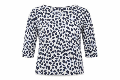 Debenhams Womens White Polka Dot Knit Pullover Sweatshirt Size 14