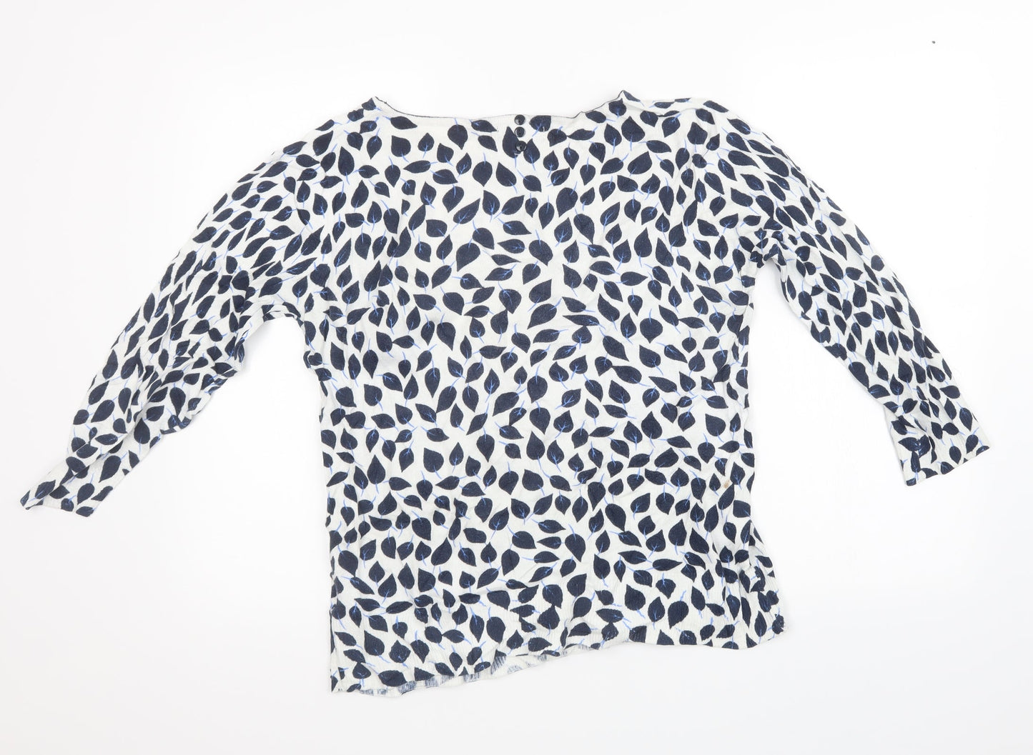 Debenhams Womens White Polka Dot Knit Pullover Sweatshirt Size 14