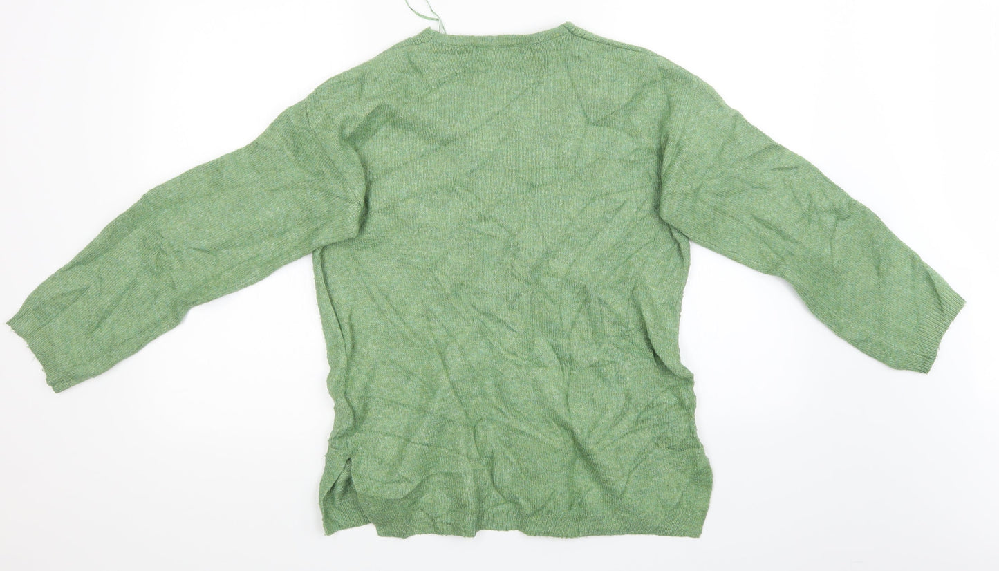 Womens UK Size S Marks and Spencer Green Pullover Sweatshirt