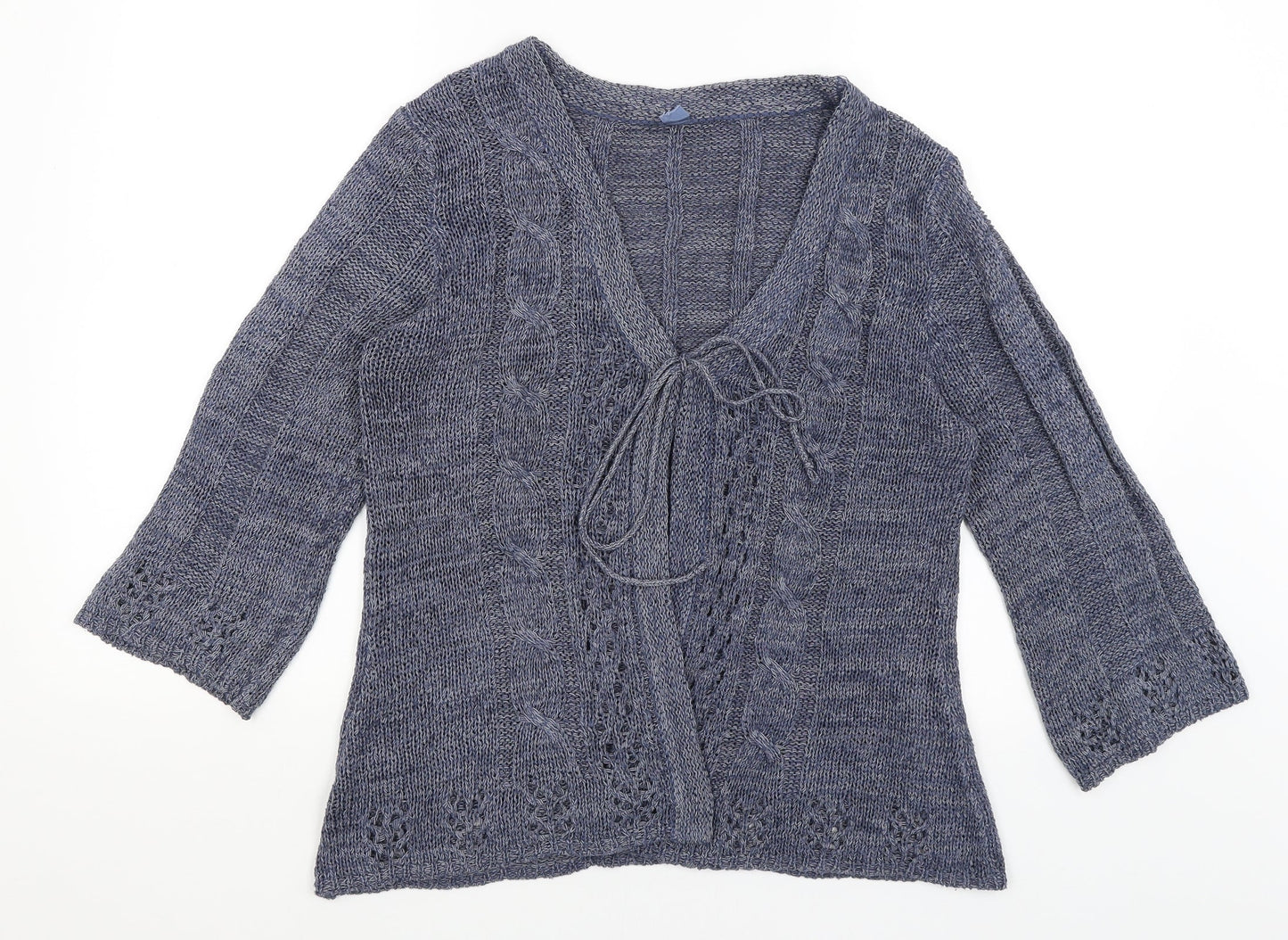 Womens UK Size 18 E-vie Blue Cardigan Jumper