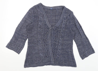 Womens UK Size 18 E-vie Blue Cardigan Jumper