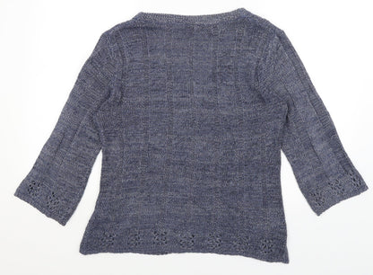 Womens UK Size 18 E-vie Blue Cardigan Jumper
