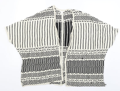 Womens UK Size XS H&M Ivory Wrap Jumper