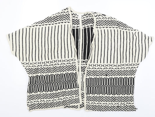 Womens UK Size XS H&M Ivory Wrap Jumper