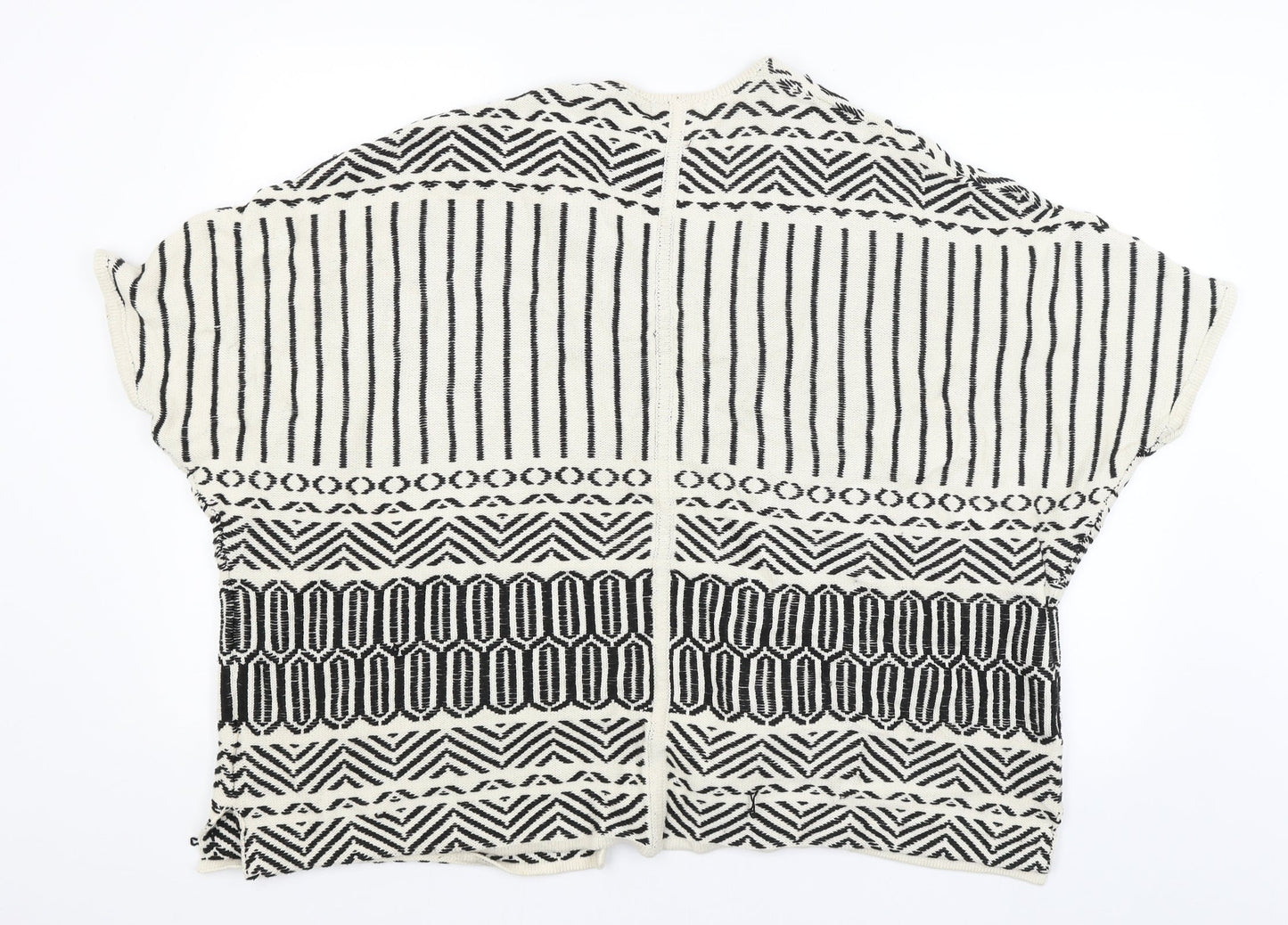 Womens UK Size XS H&M Ivory Wrap Jumper