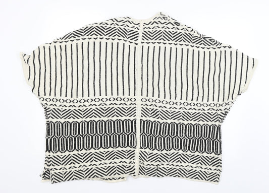 Womens UK Size XS H&M Ivory Wrap Jumper