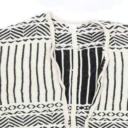 Womens UK Size XS H&M Ivory Wrap Jumper